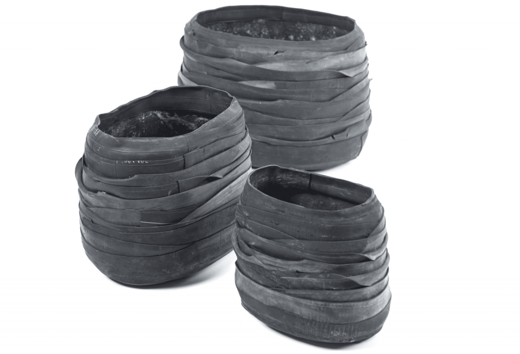 Upcycled Tire Vases Krauss Real Property Brokerage