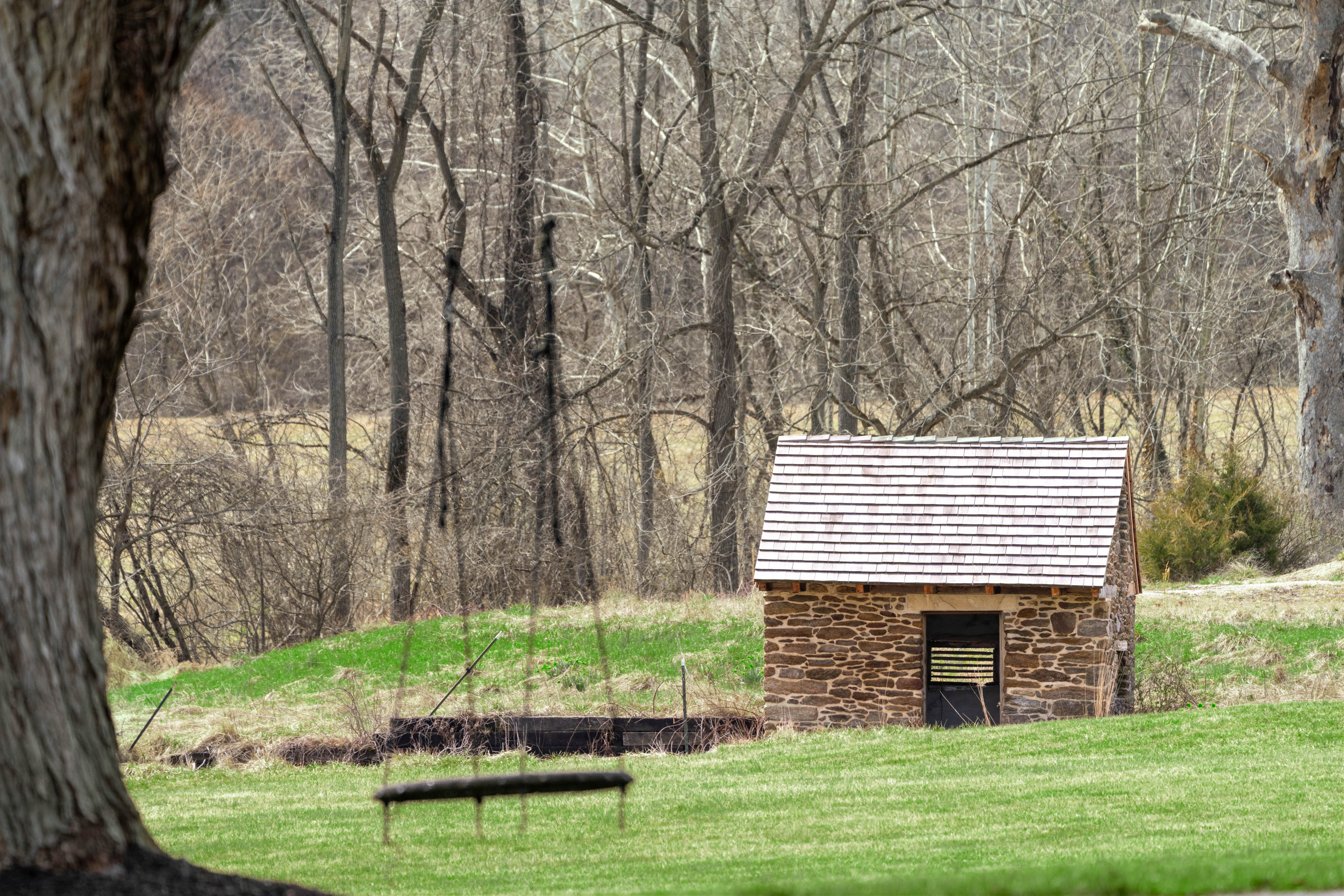 15314 PRICEVILLE ROAD, SPARKS GLENCOE, MD 21152 – Rustic outbuilding nestled in a wooded clearing on the 57.5 acre estate grounds